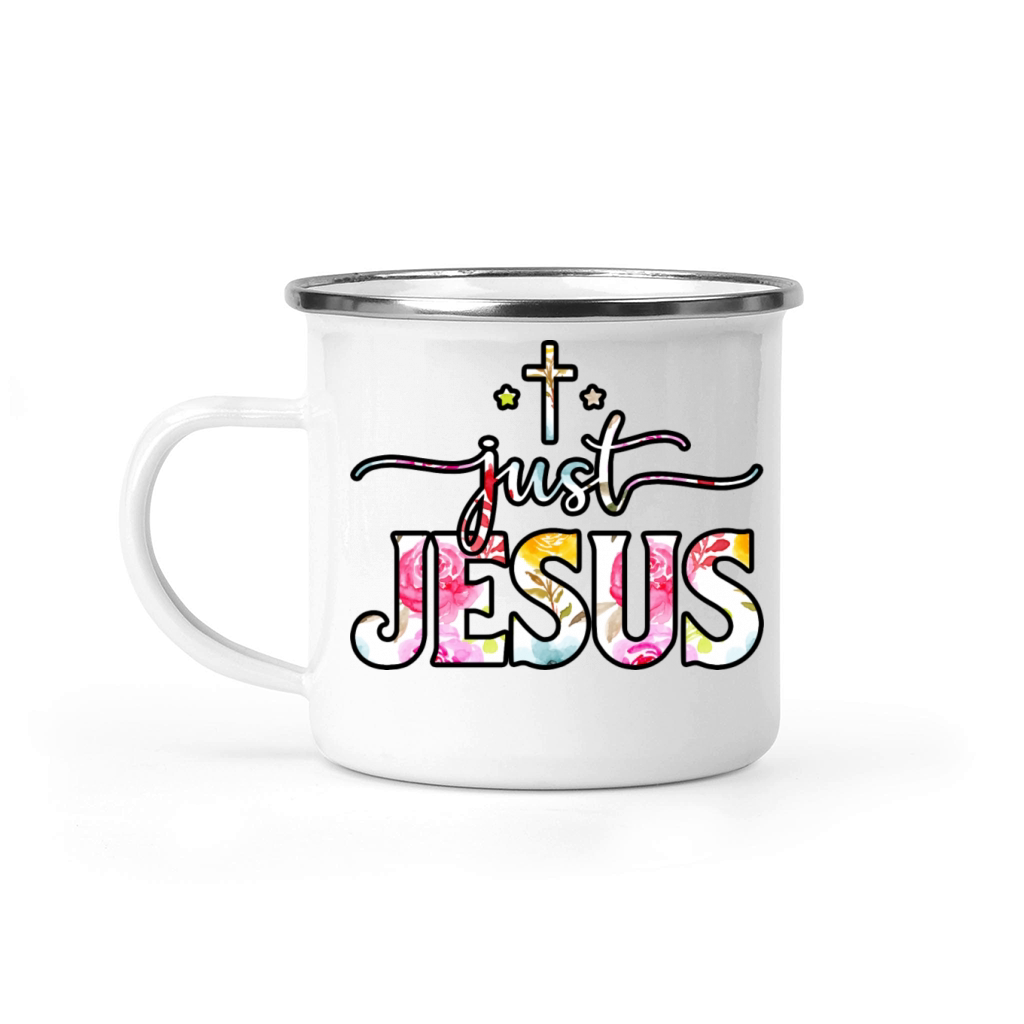 Love Jesus With Christian Cross Christmas Camping Mug