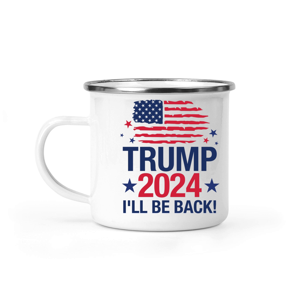 Trump 2024 Ill be back Camping Mug