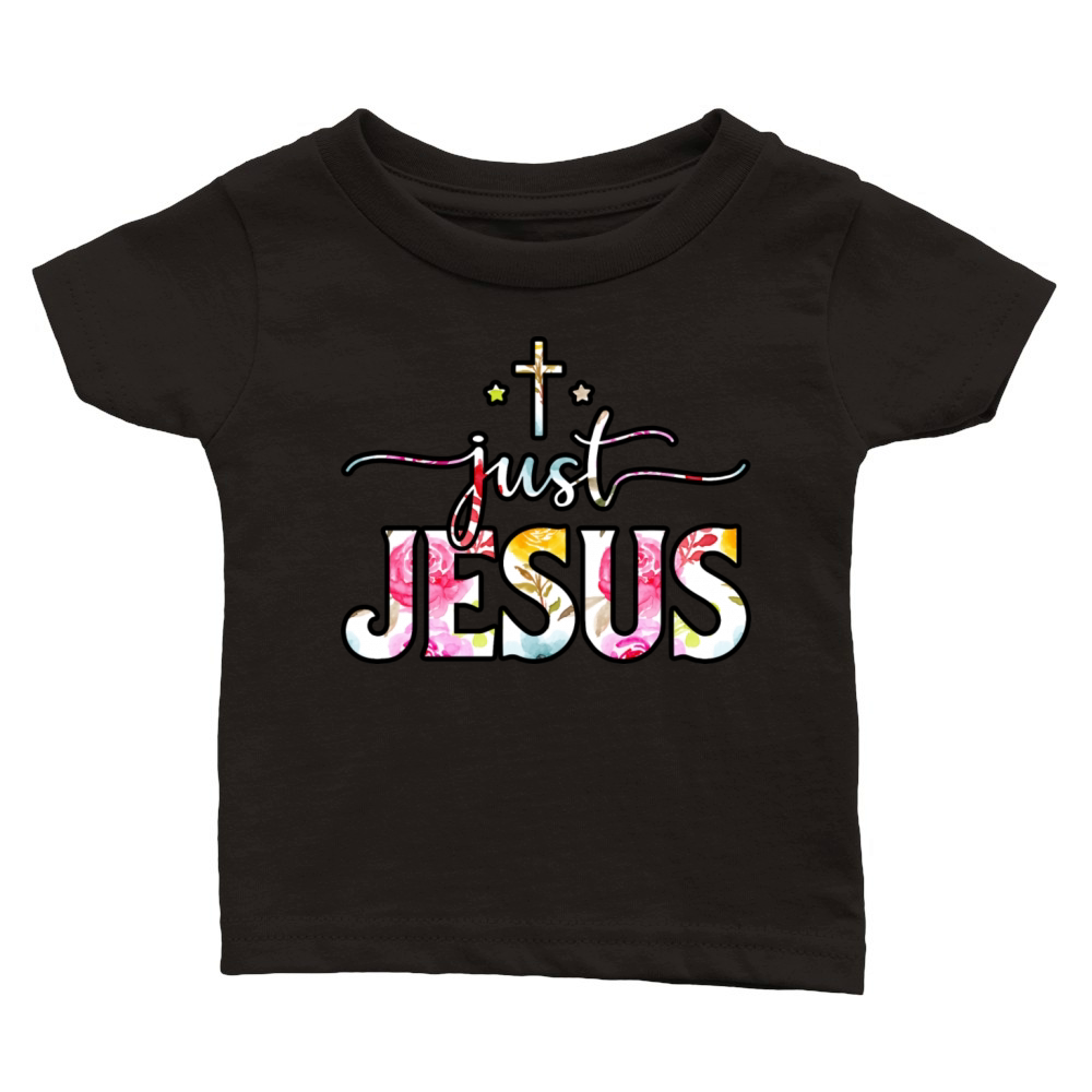 Love Jesus With Christian Cross Christmas Classic Baby Crewneck T-shirt