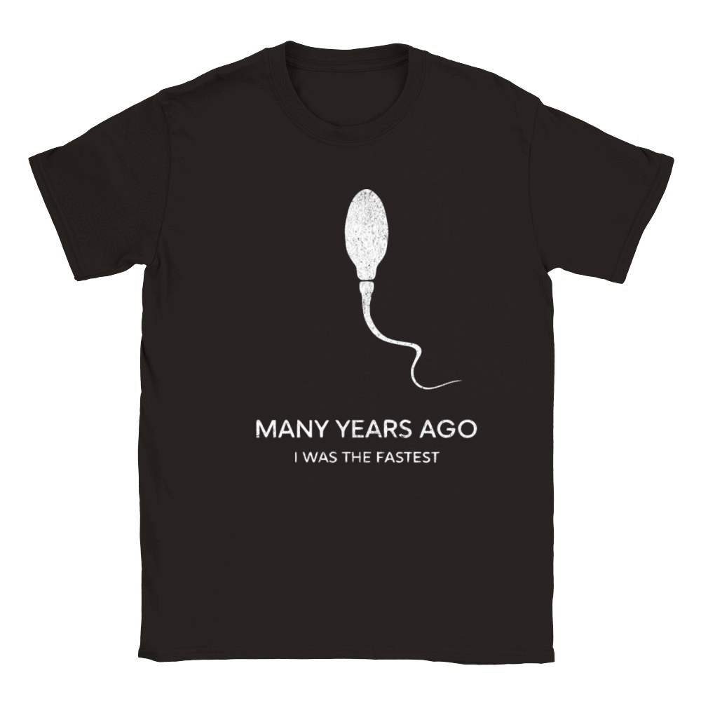 Many Years Ago I Was the Fastest Humorous Design Classic Kids Crewneck T-shirt