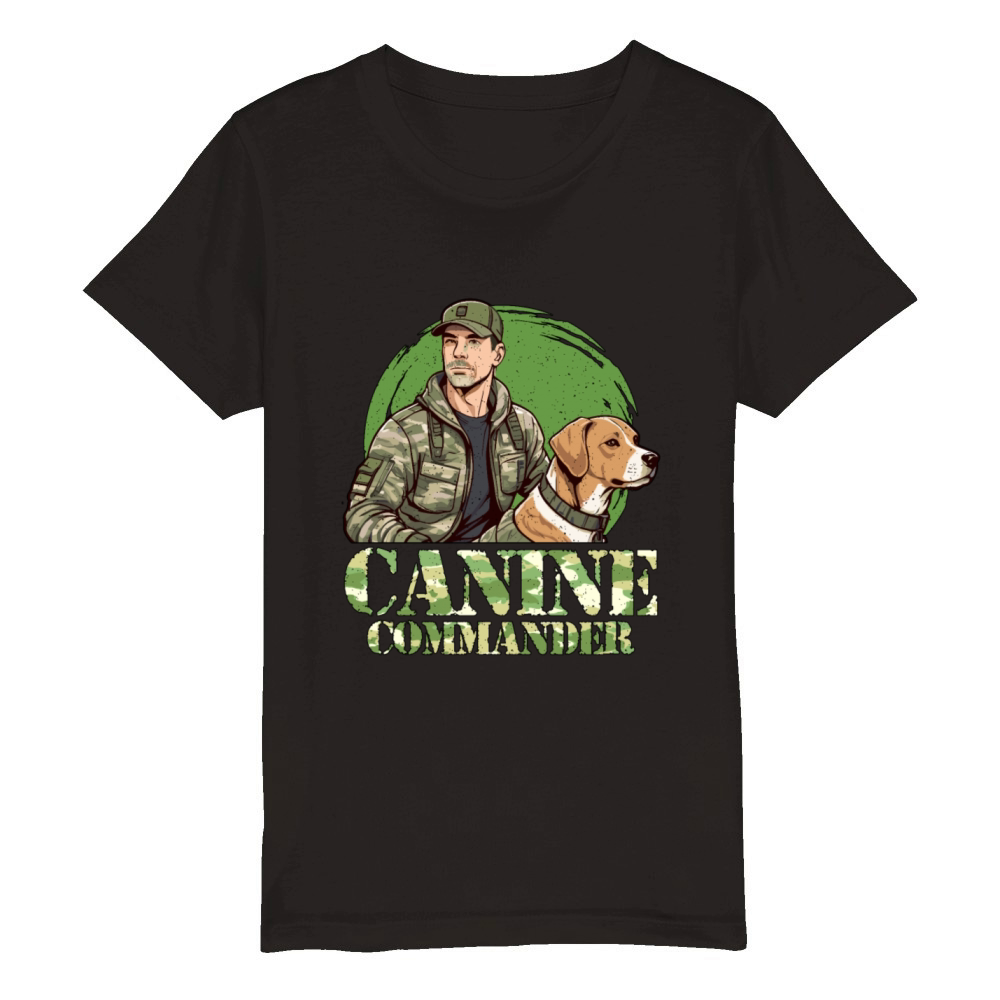 Dog Trainer Canine Commander Animal Behaviorist Organic Kids Crewneck T-shirt