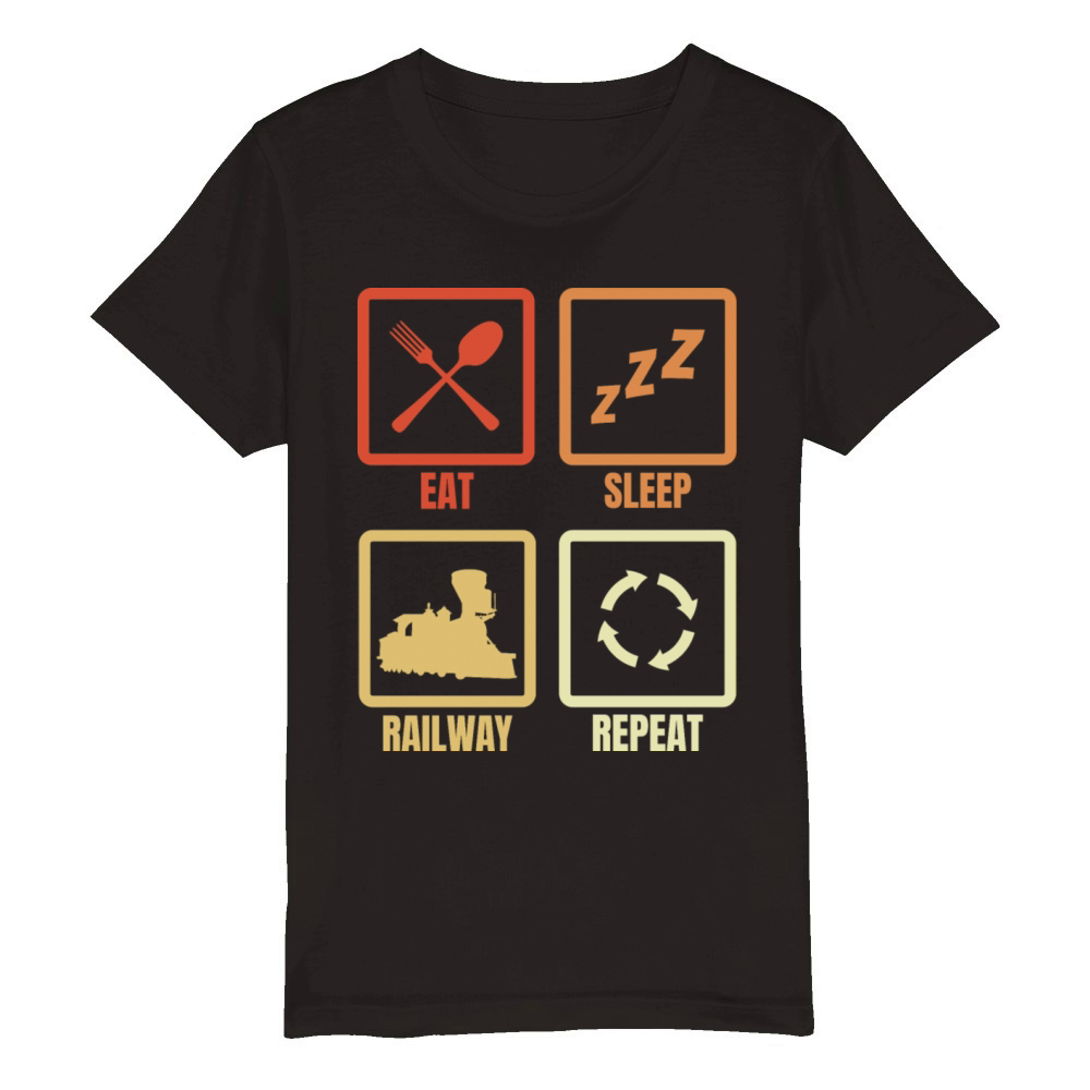 Railroader Daily Schedule Organic Kids Crewneck T-shirt