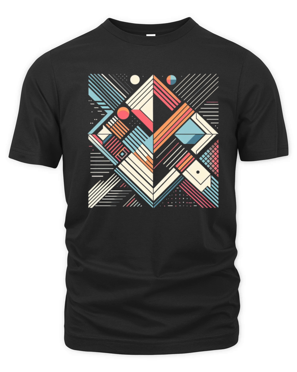 Retro Geometric Shapes 80s 90s Style 4 Organic Unisex T-shirt