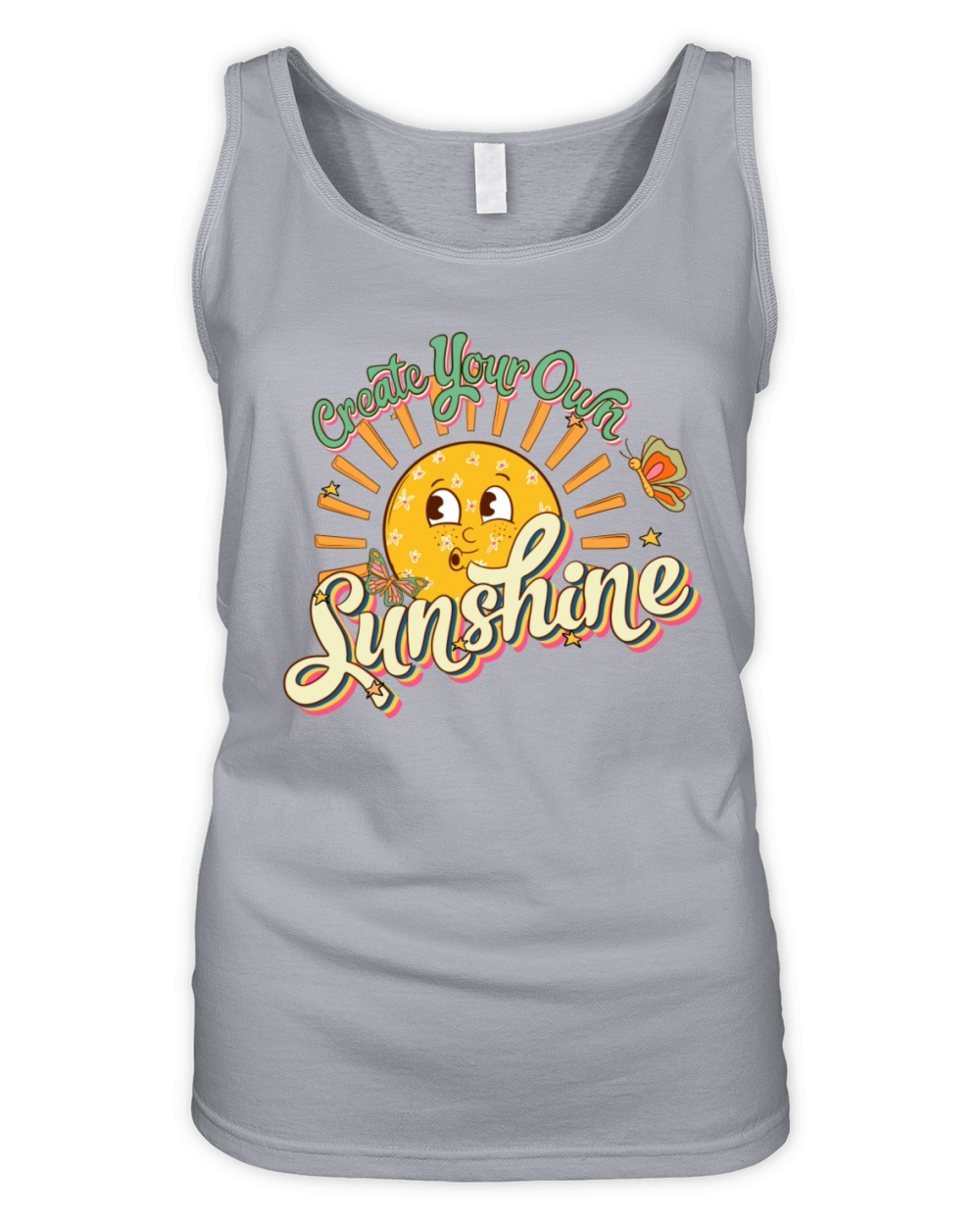 Retro Create Your Own Sunshine Design Organic Women's Tank Top