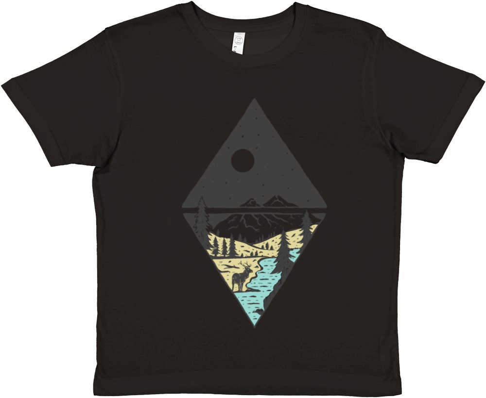 Nature Serenity Premium Kids Crewneck T-shirt