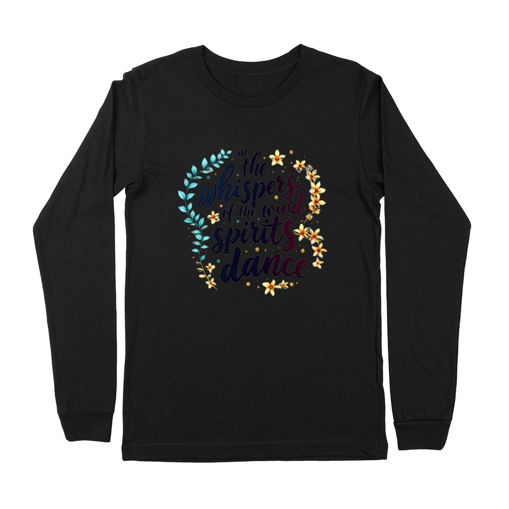 Inspirational Quote With Floral Elements Premium Long Sleeve