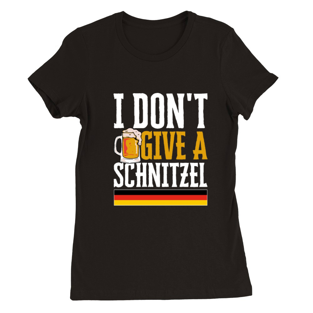 I Dont Give A SCHNITZEL Funny Oktoberfest Design Premium Womens Crewneck T-shirt