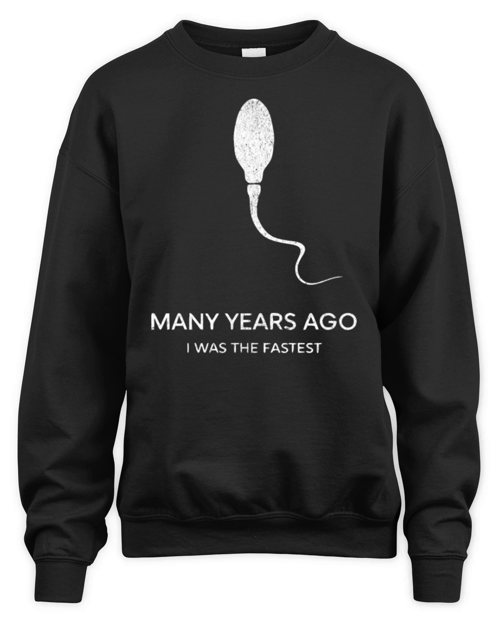 Many Years Ago I Was the Fastest Humorous Design Unisex Premium Crewneck Sweatshirt