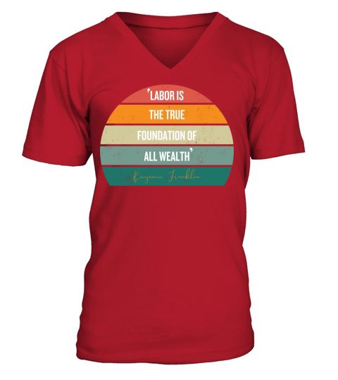 Labor Day Vibes Design T-Shirt for Men and Women V-Neck T-shirt