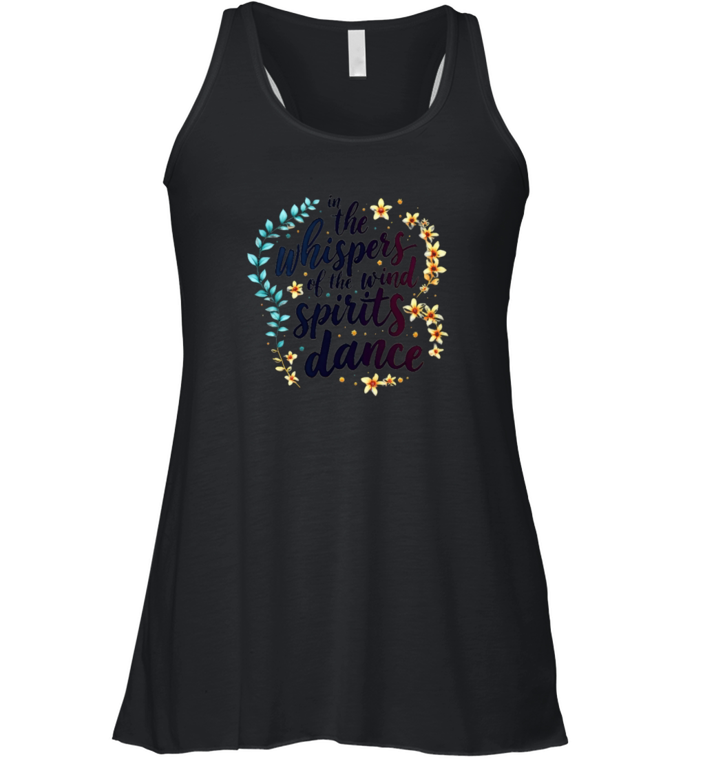 Inspirational Quote With Floral Elements Women's Flowy Tank Top