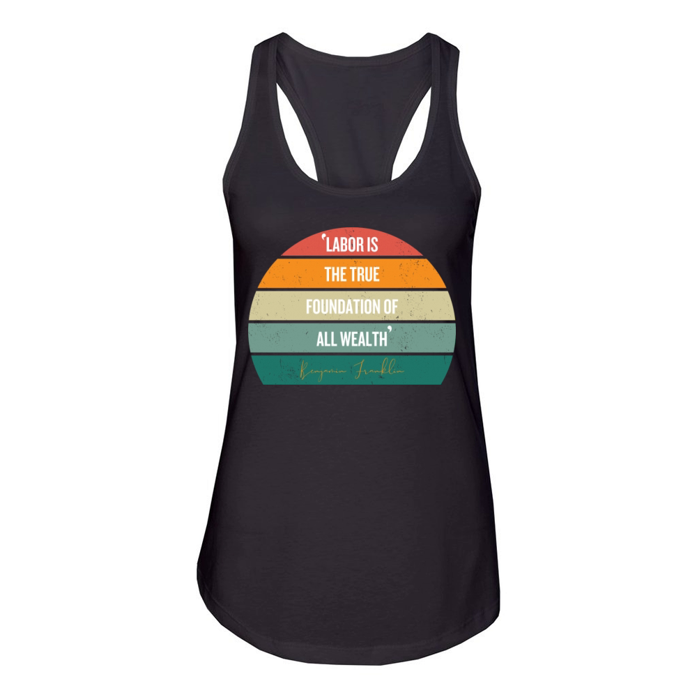 Labor Day Vibes Design T-Shirt for Men and Women Women's Racerback Tank