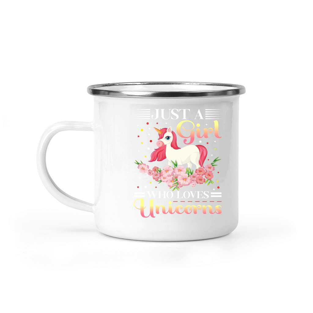 Just a Girl Who Loves Unicorns Camping Mug