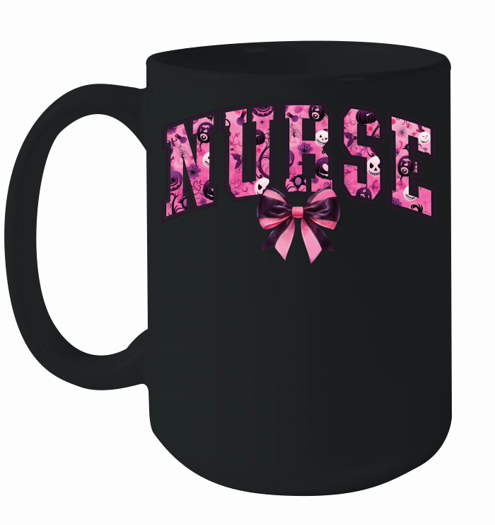NursePinkHalloweenCoquette PNG Ceramic Mug