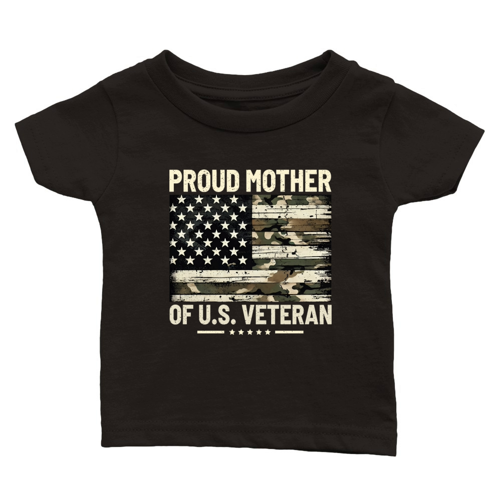 Proud mother of U.S veteran Classic Baby Crewneck T-shirt