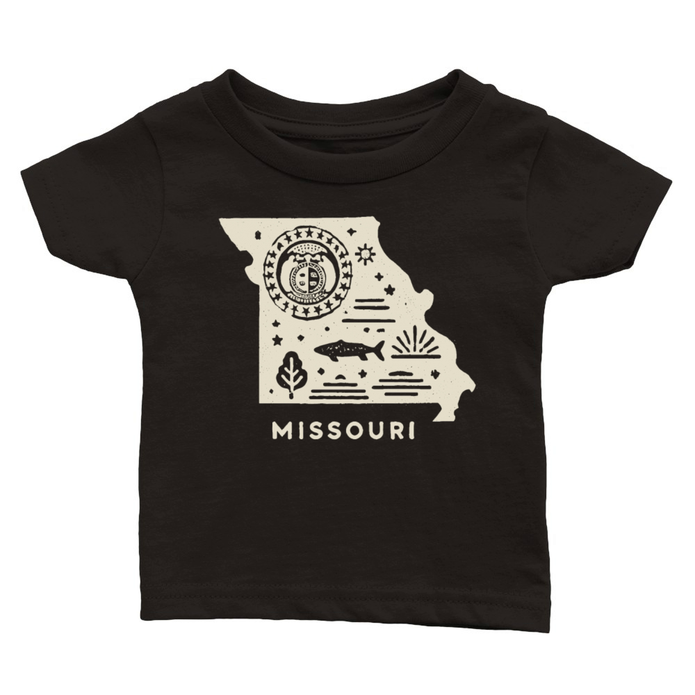 Vintage Missouri State Design Light Classic Baby Crewneck T-shirt
