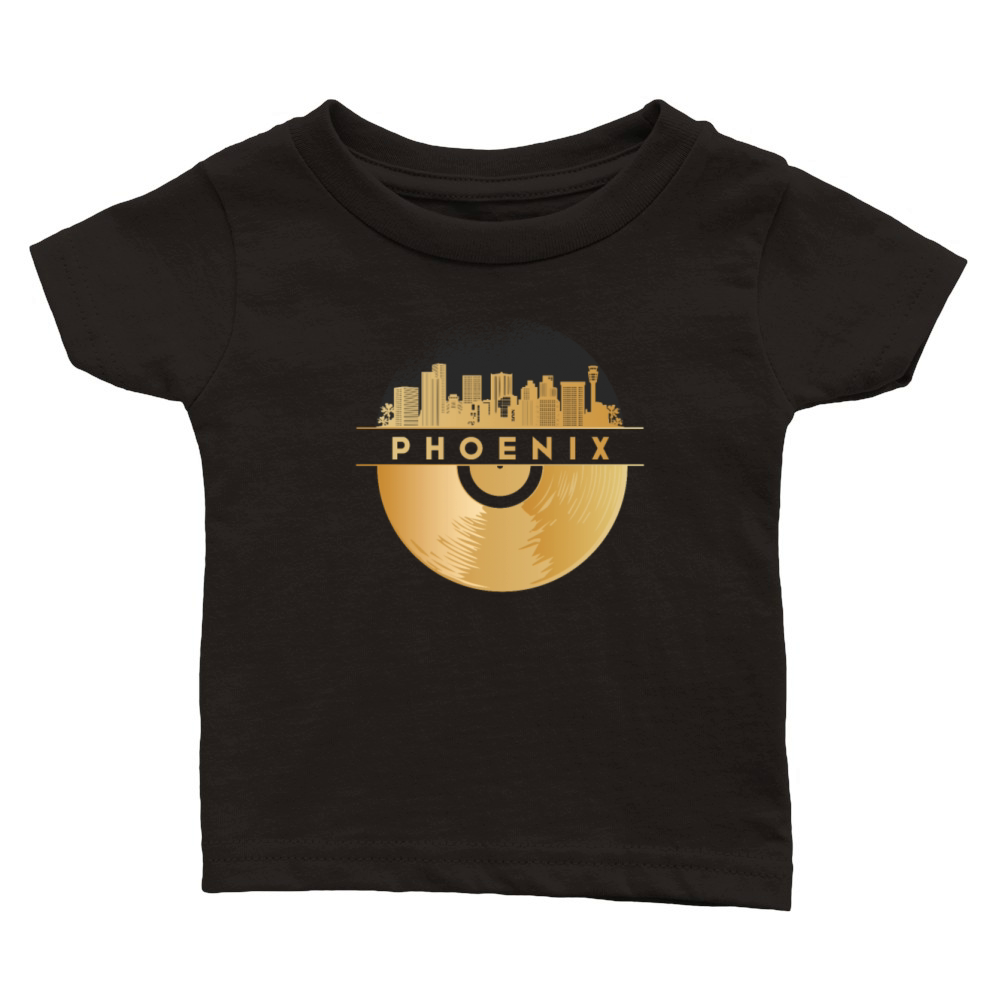 Vinyl-Record-Player Disco-Music Classic Baby Crewneck T-shirt