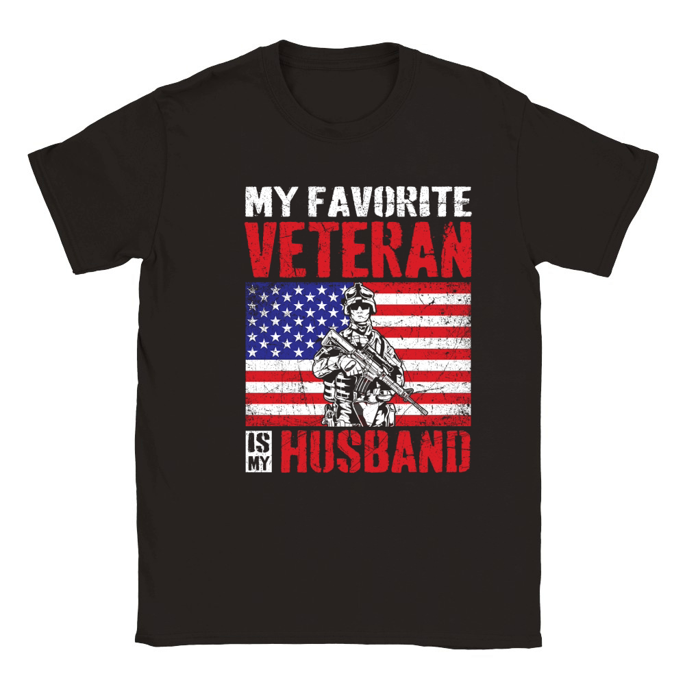 my favorite veteran is my husband 02 Classic Kids Crewneck T-shirt