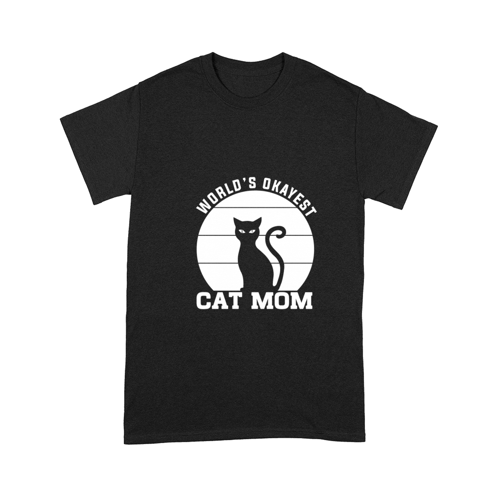 Worlds okayest cat mom Comfort T-shirt