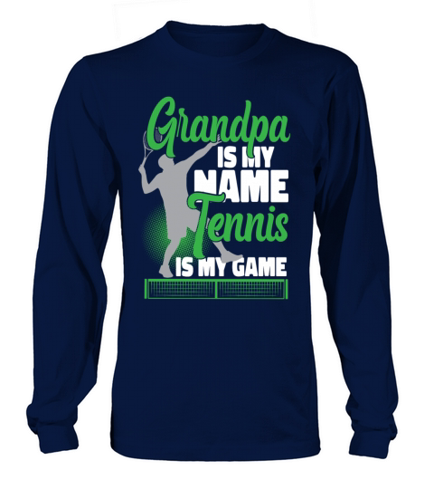 Funny Tennis Player Racket Grandpa Long sleeved Unisex