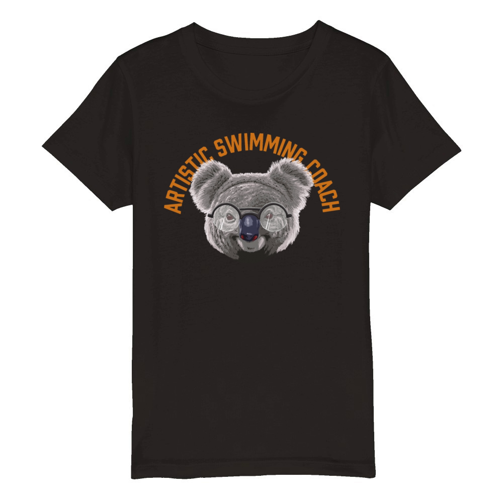 Koalified Artistic Swimming Coach Swimmer Funny Sw Organic Kids Crewneck T-shirt
