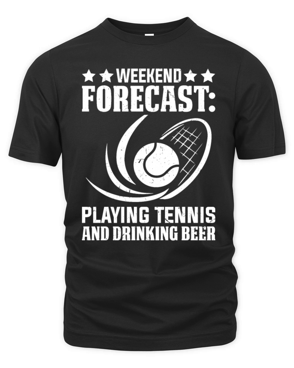Weekend forecast Playing Tennis and drinking beer Organic Unisex T-shirt