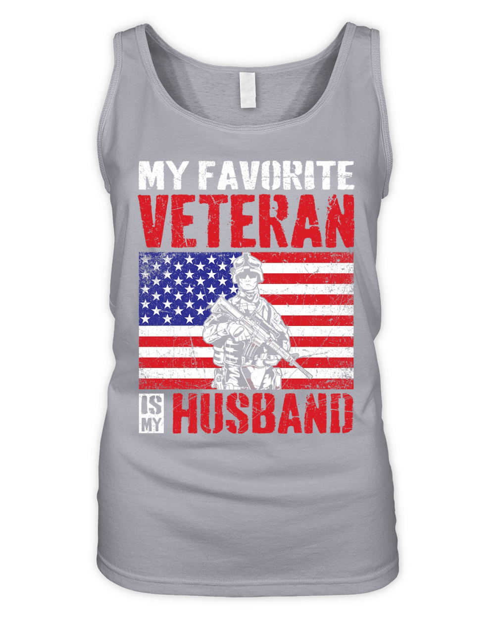my favorite veteran is my husband 02 Organic Women's Tank Top