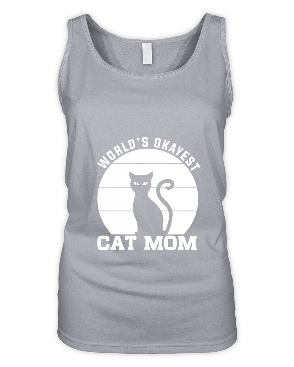 Worlds okayest cat mom Organic Women's Tank Top