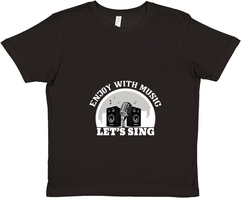Enjoy with music lets sing (2) Premium Kids Crewneck T-shirt