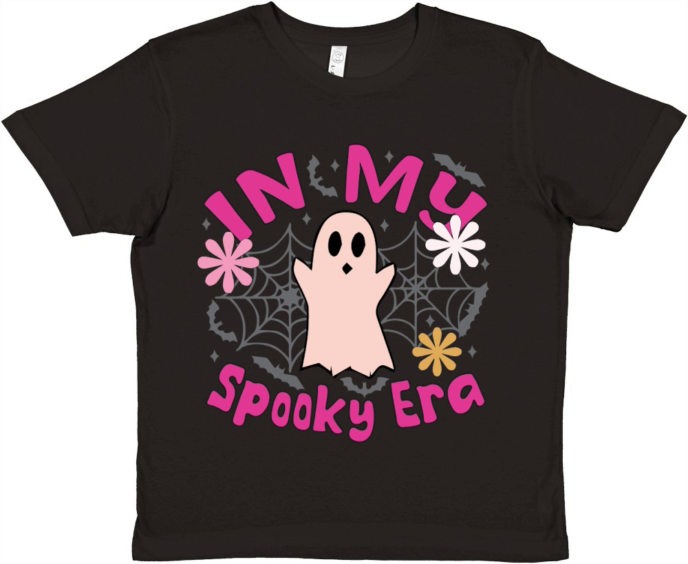 In My Spooky Era Pink Halloween Spider Premium Kids Crewneck T-shirt