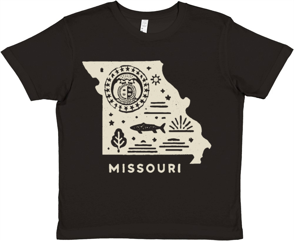 Vintage Missouri State Design Light Premium Kids Crewneck T-shirt