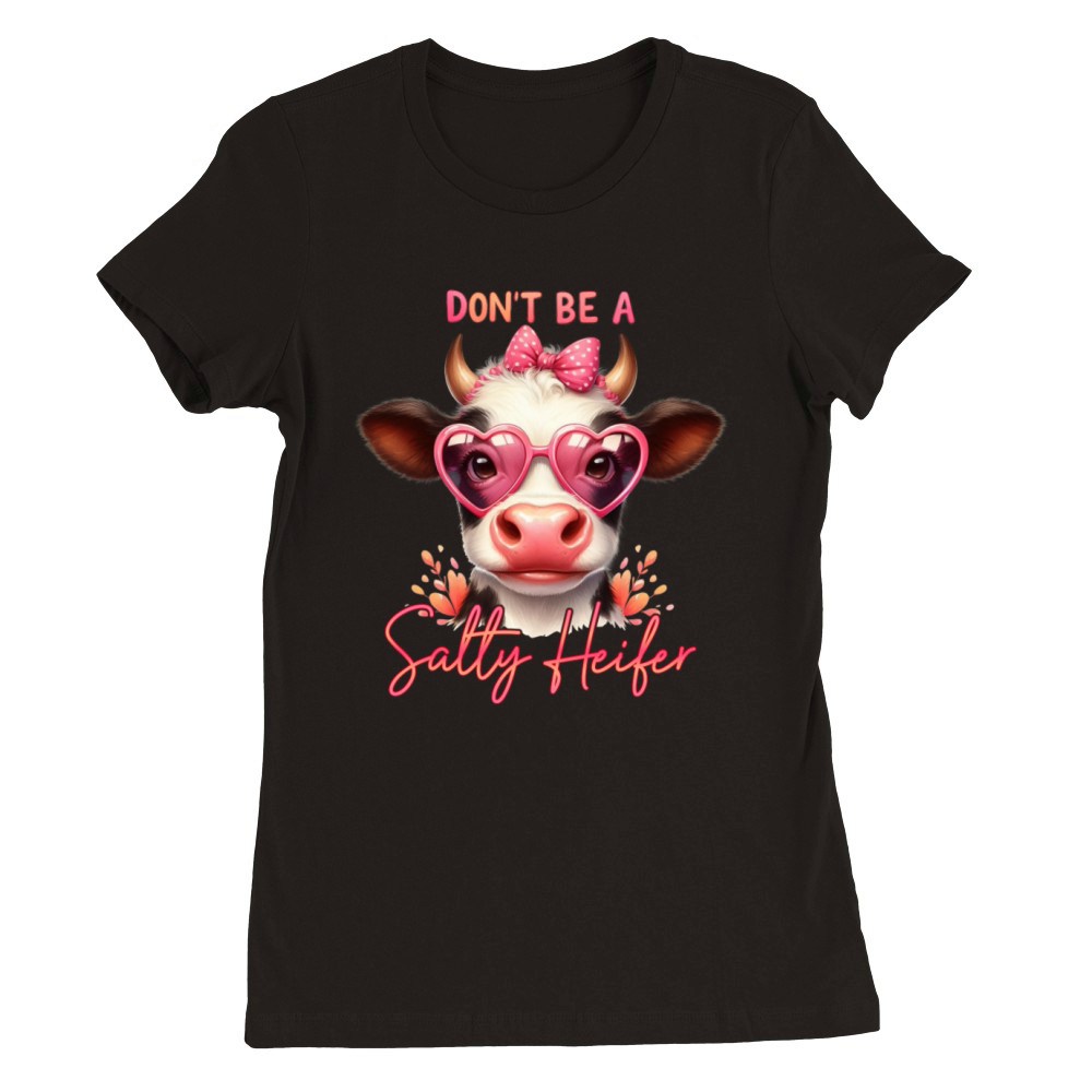 Dont Be A Salty Heifer Premium Womens Crewneck T-shirt