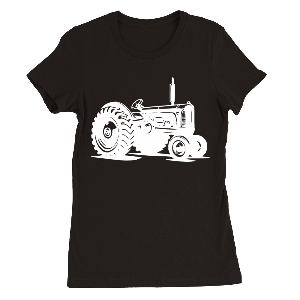 Field Tractor Vintage Agricultural Machinery Premium Womens Crewneck T-shirt