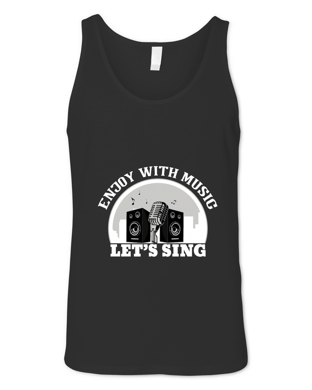Enjoy with music lets sing (2) Unisex Jersey Tank