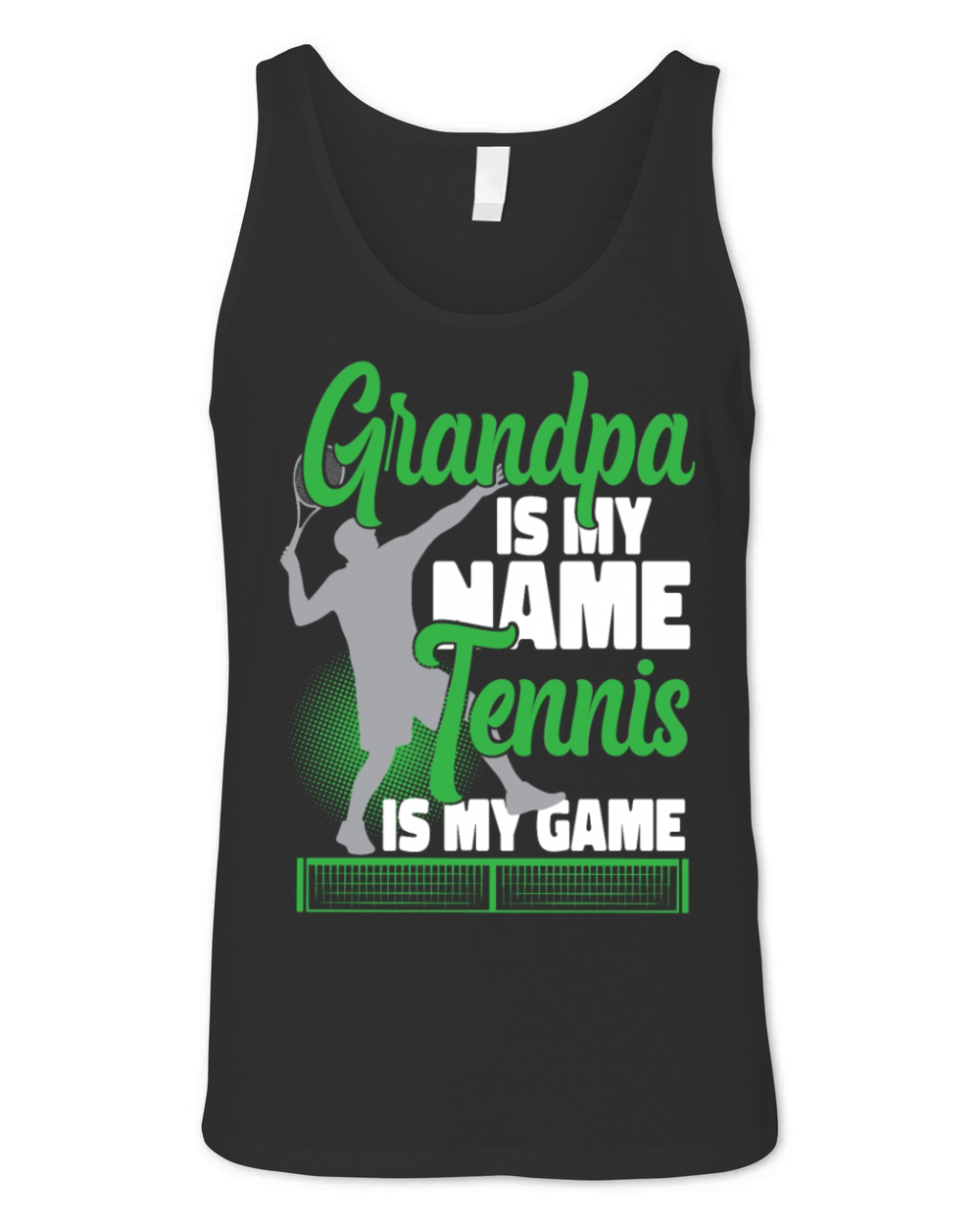 Funny Tennis Player Racket Grandpa Unisex Jersey Tank