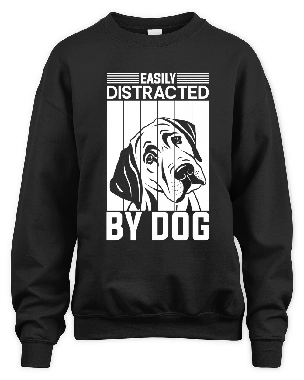Easily distracted by dog 02 Unisex Premium Crewneck Sweatshirt