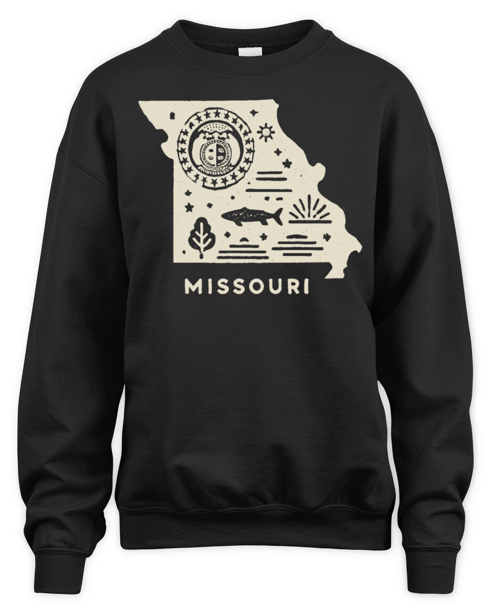 Vintage Missouri State Design Light Unisex Premium Crewneck Sweatshirt