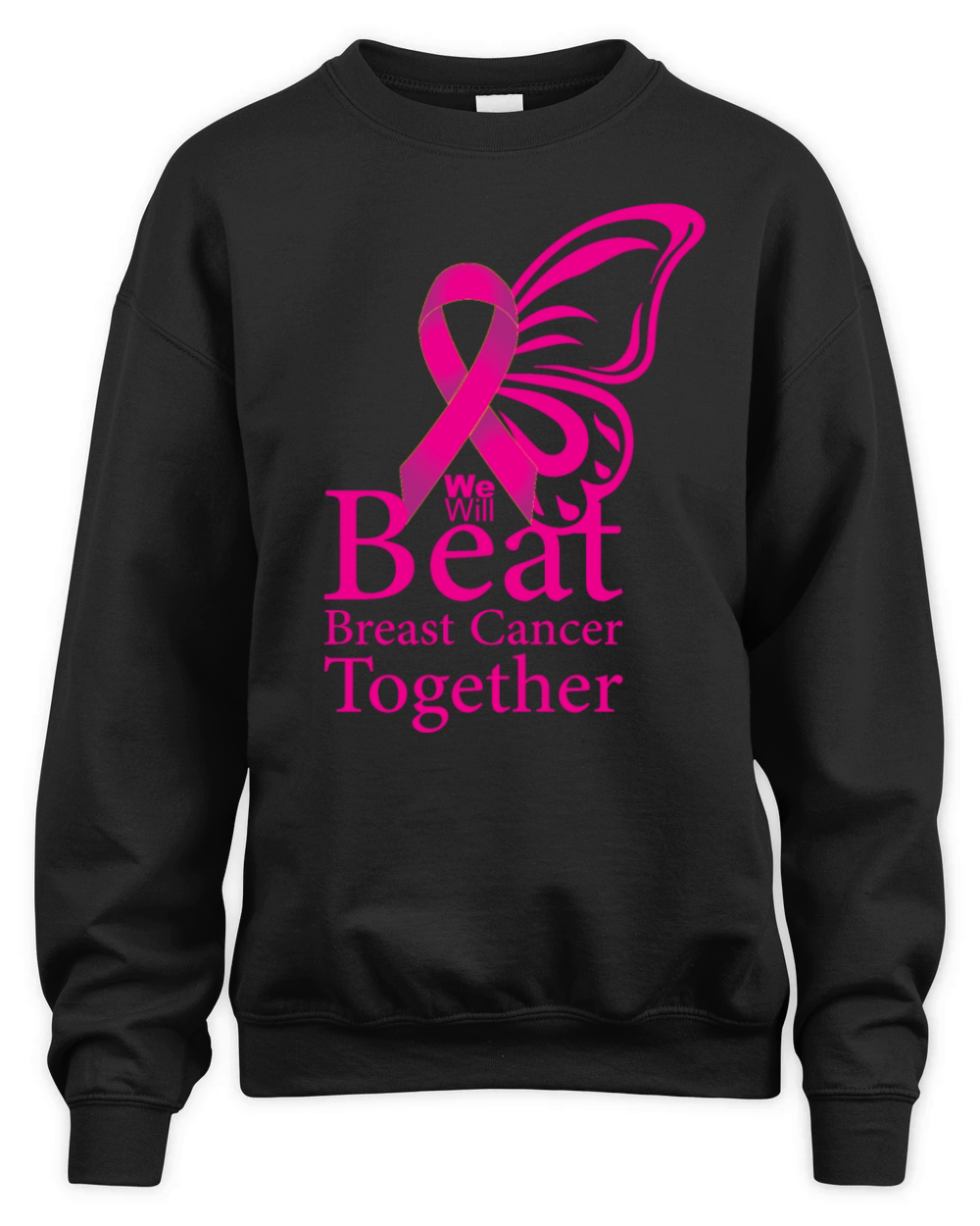 We will beat breast cancer together Unisex Premium Crewneck Sweatshirt