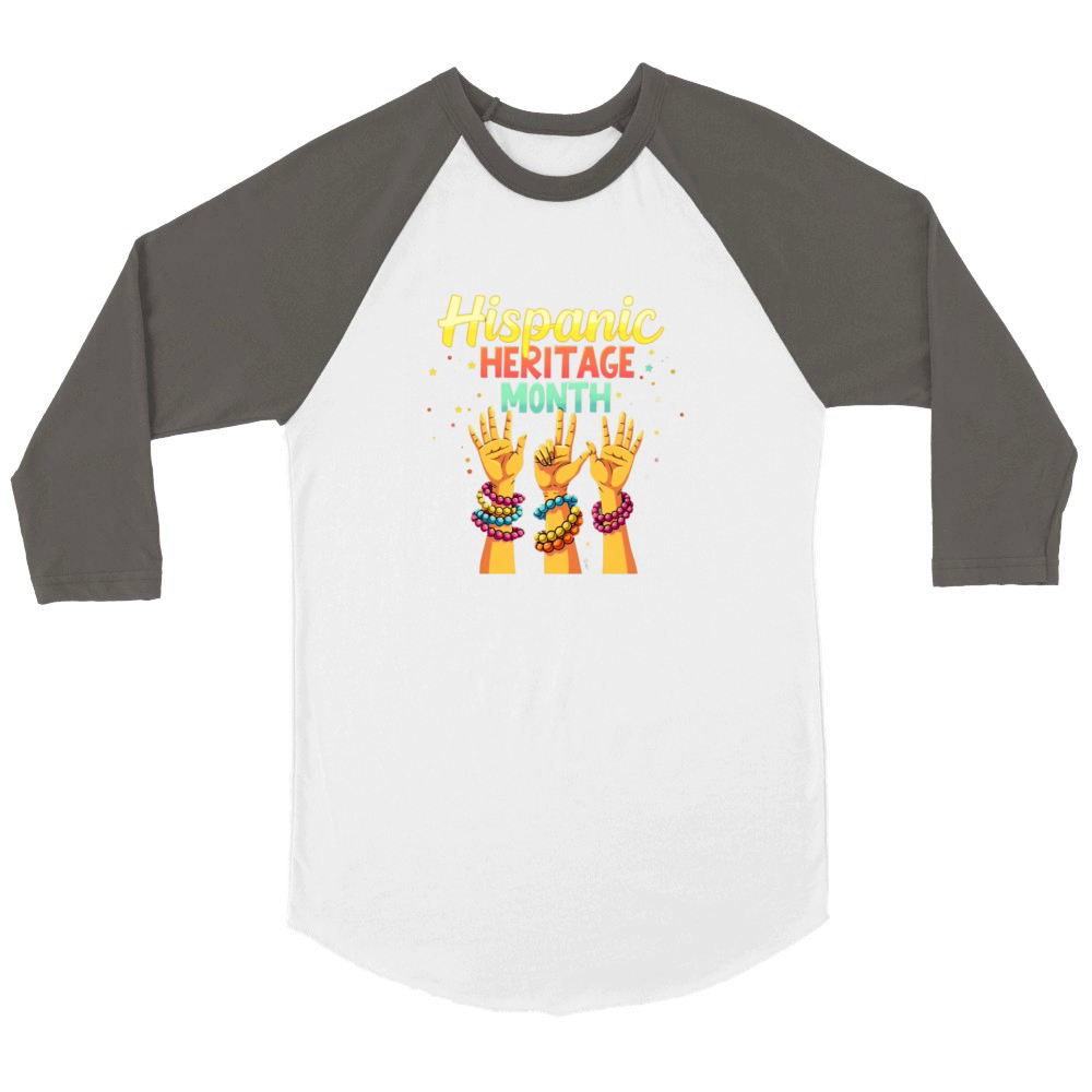 Show Your Pride National Hispanic Heritage Month Unisex ¾ sleeve Raglan T-shirt