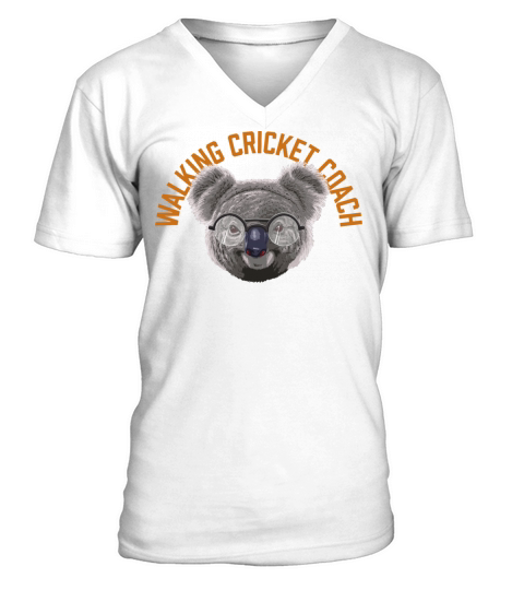 Koalified Walking Cricket Coach Cricketer Funny El V-Neck T-shirt