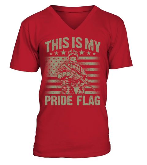 this is my pride flag V-Neck T-shirt