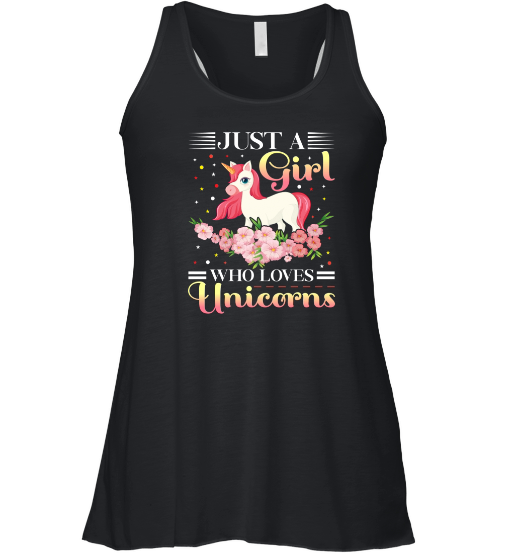 Just a Girl Who Loves Unicorns Women's Flowy Tank Top