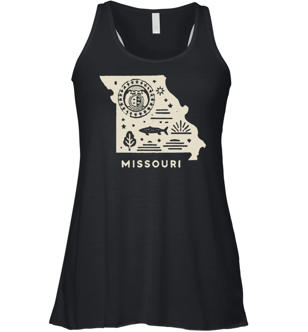 Vintage Missouri State Design Light Women's Flowy Tank Top