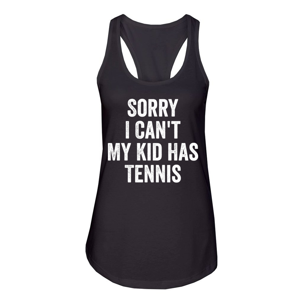 Tennis Parent Tennis Mom Dad Funny Women's Racerback Tank