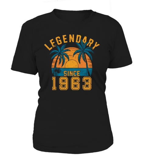 Legendary Since 1963 Birthday Sunset Retro Palm Women's T-Shirt