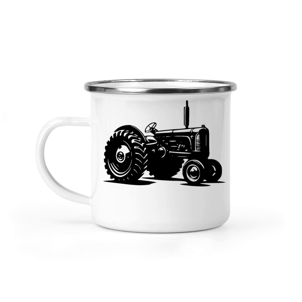 Field Tractor Vintage Agricultural Machinery Camping Mug