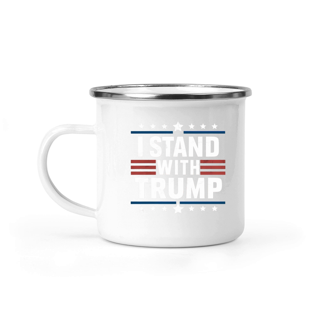 I Stand with Trump Camping Mug