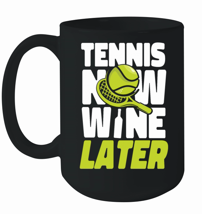 Funny Tennis Player Racket Wine Ceramic Mug