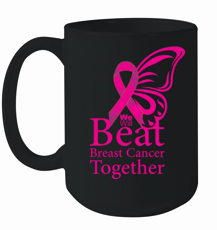 We will beat breast cancer together Ceramic Mug