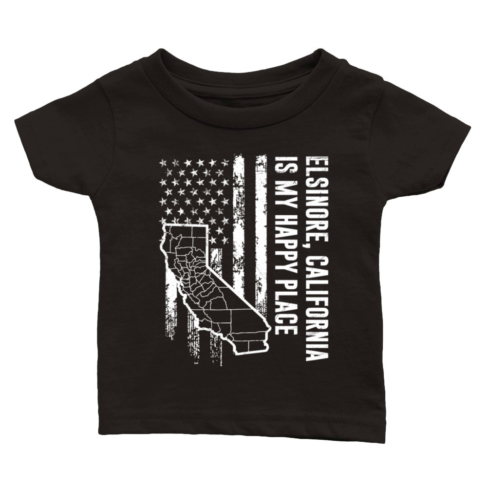ELSINORE CALIFORNIA IS MY HAPPY PLACE Lake Classic Baby Crewneck T-shirt