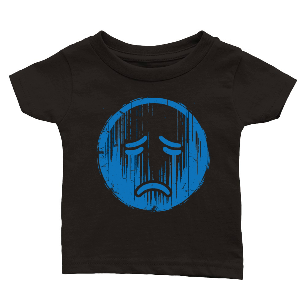 Sad Blue Face Classic Baby Crewneck T-shirt